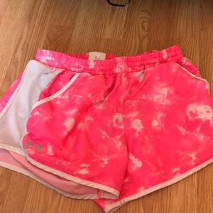 Pink runner shorts